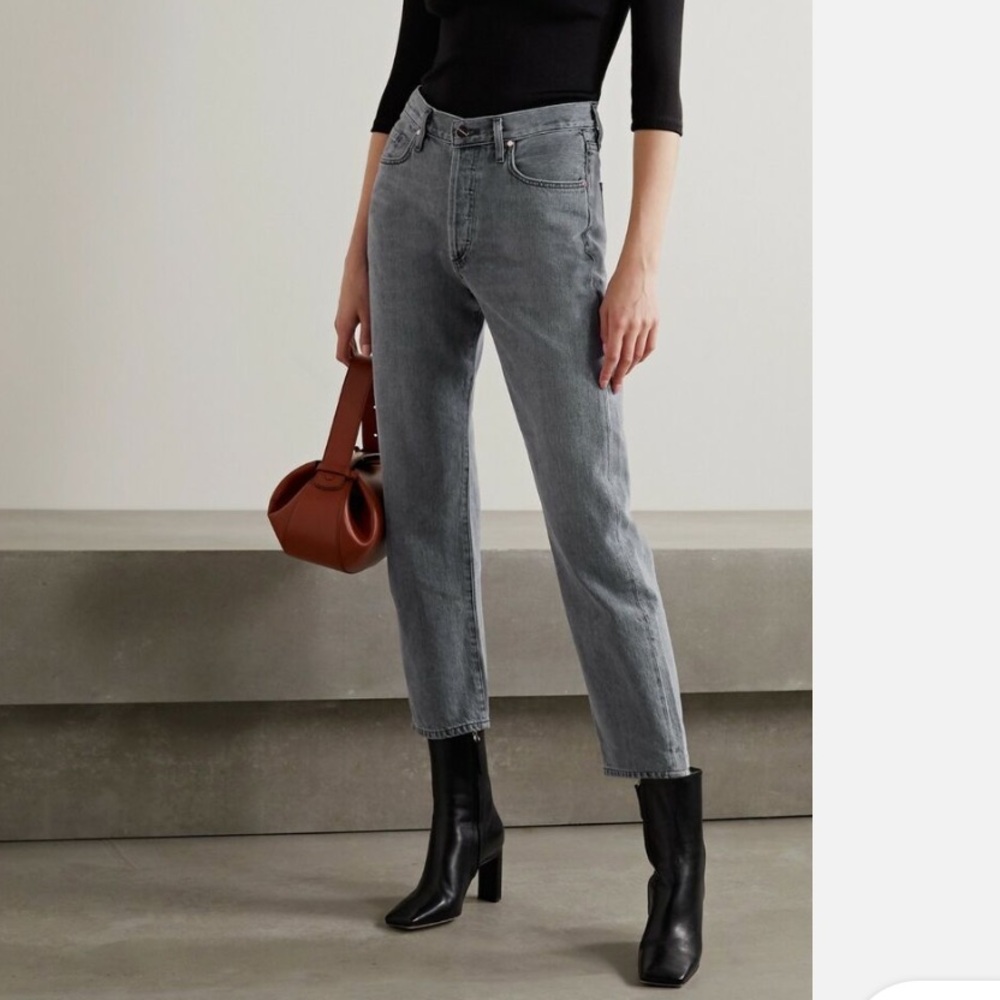 BLACK - Goldsign The Relaxed Straight Mid-Rise Milton Jeans Size 25